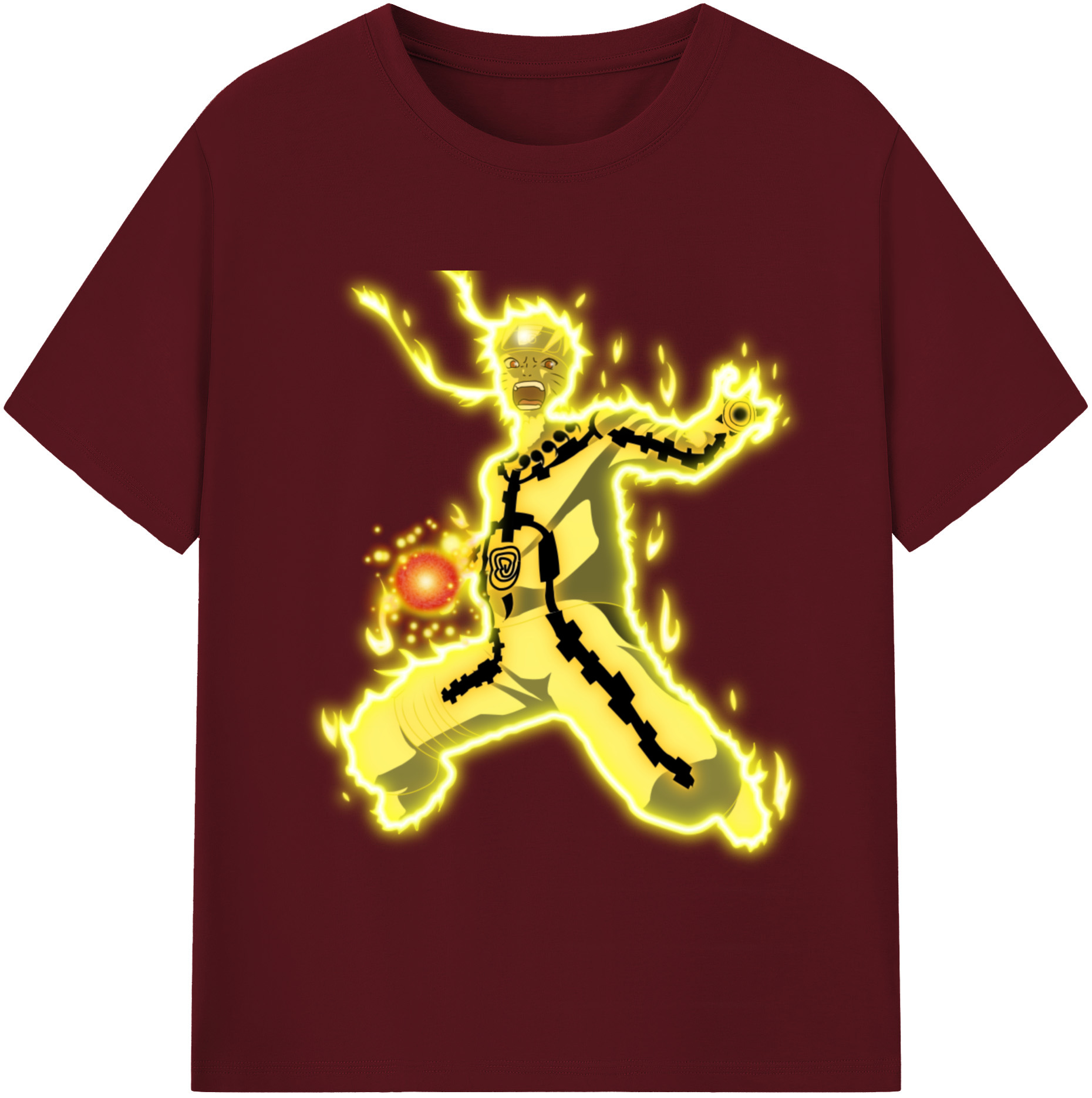（画像用） NARUTO -ナルト- うずまき ナルト Uzumaki Naruto 綿100％半袖Tシャツ（フロントプリント）